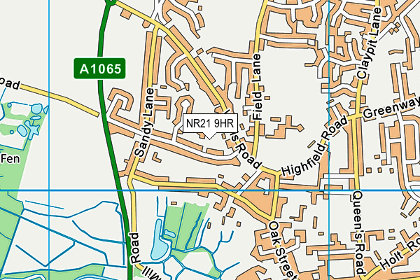 NR21 9HR map - OS VectorMap District (Ordnance Survey)