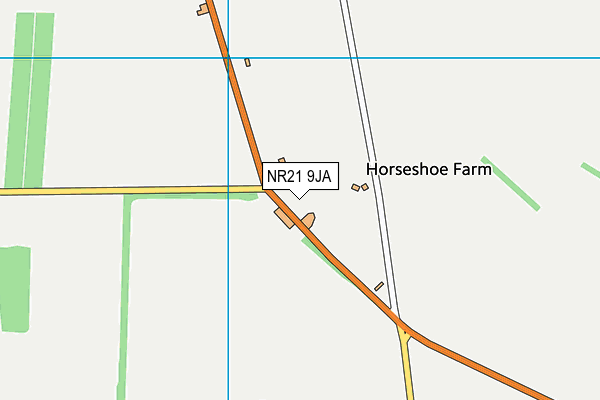 NR21 9JA map - OS VectorMap District (Ordnance Survey)