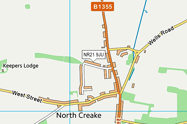 NR21 9JU map - OS VectorMap District (Ordnance Survey)