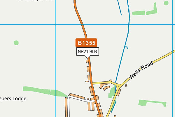 NR21 9LB map - OS VectorMap District (Ordnance Survey)