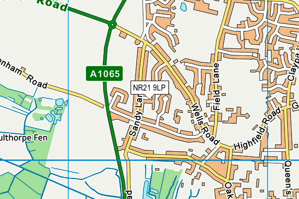 NR21 9LP map - OS VectorMap District (Ordnance Survey)