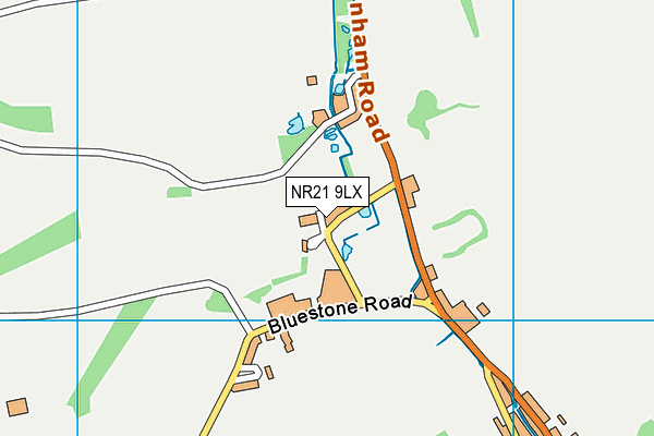 NR21 9LX map - OS VectorMap District (Ordnance Survey)