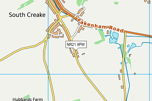 NR21 9PW map - OS VectorMap District (Ordnance Survey)