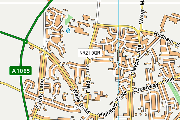 High Field Lawn map (NR21 9QR) - OS VectorMap District (Ordnance Survey)