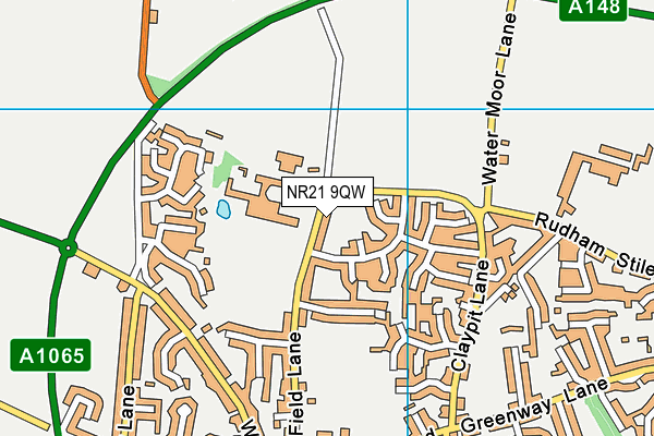 NR21 9QW map - OS VectorMap District (Ordnance Survey)