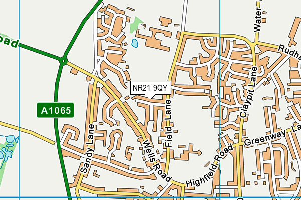 NR21 9QY map - OS VectorMap District (Ordnance Survey)
