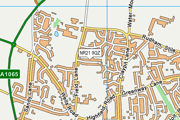 NR21 9QZ map - OS VectorMap District (Ordnance Survey)