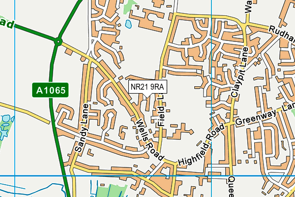 NR21 9RA map - OS VectorMap District (Ordnance Survey)