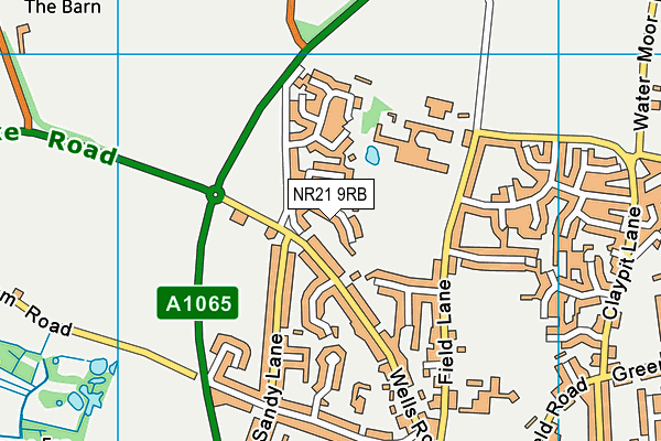 NR21 9RB map - OS VectorMap District (Ordnance Survey)