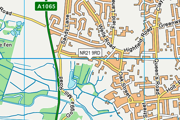 NR21 9RD map - OS VectorMap District (Ordnance Survey)