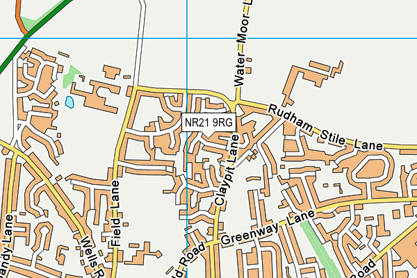 NR21 9RG map - OS VectorMap District (Ordnance Survey)