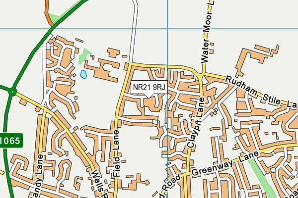 NR21 9RJ map - OS VectorMap District (Ordnance Survey)