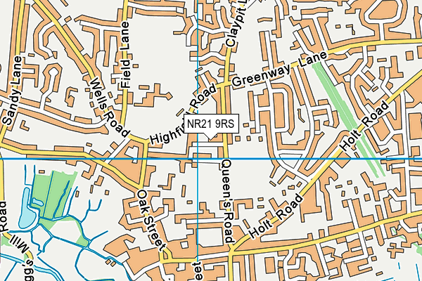 NR21 9RS map - OS VectorMap District (Ordnance Survey)