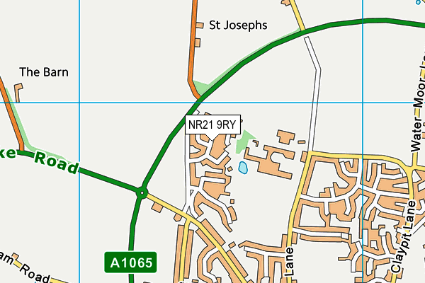 NR21 9RY map - OS VectorMap District (Ordnance Survey)