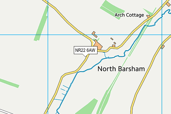 NR22 6AW map - OS VectorMap District (Ordnance Survey)