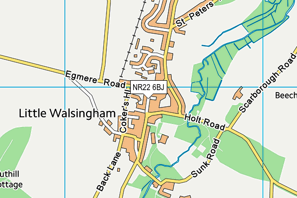 NR22 6BJ map - OS VectorMap District (Ordnance Survey)