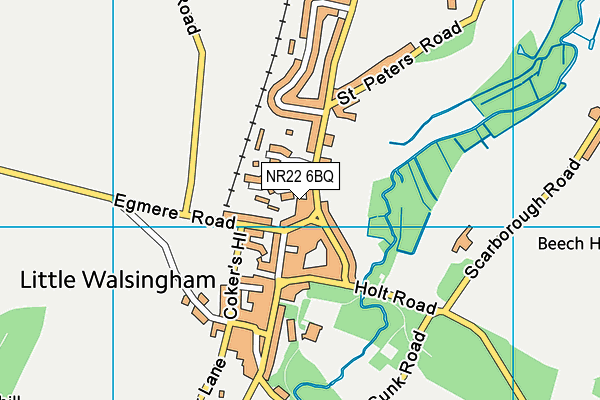 NR22 6BQ map - OS VectorMap District (Ordnance Survey)