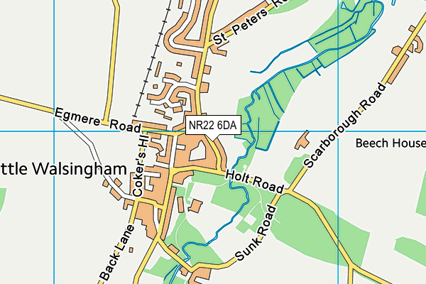NR22 6DA map - OS VectorMap District (Ordnance Survey)