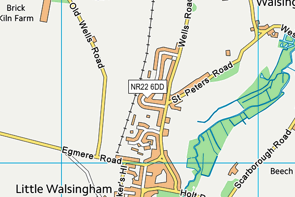 NR22 6DD map - OS VectorMap District (Ordnance Survey)