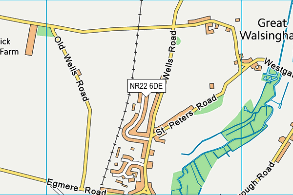 NR22 6DE map - OS VectorMap District (Ordnance Survey)