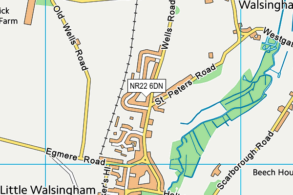 NR22 6DN map - OS VectorMap District (Ordnance Survey)