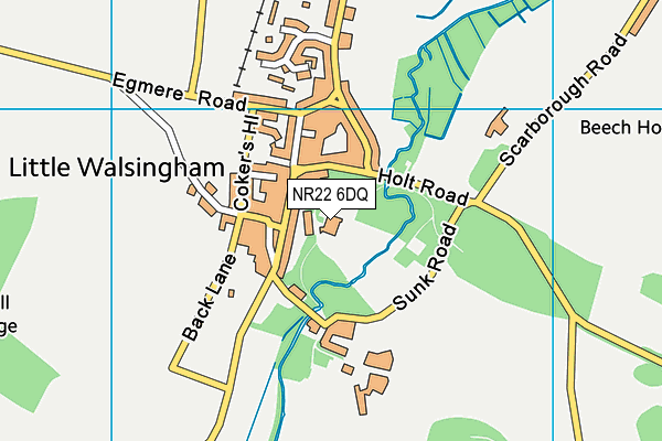 NR22 6DQ map - OS VectorMap District (Ordnance Survey)
