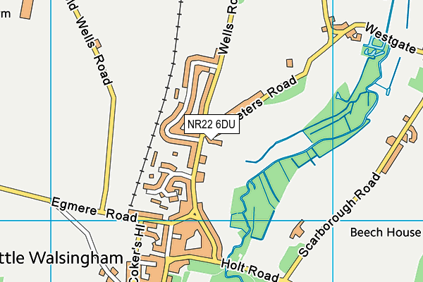 Walsingham Playing Field map (NR22 6DU) - OS VectorMap District (Ordnance Survey)