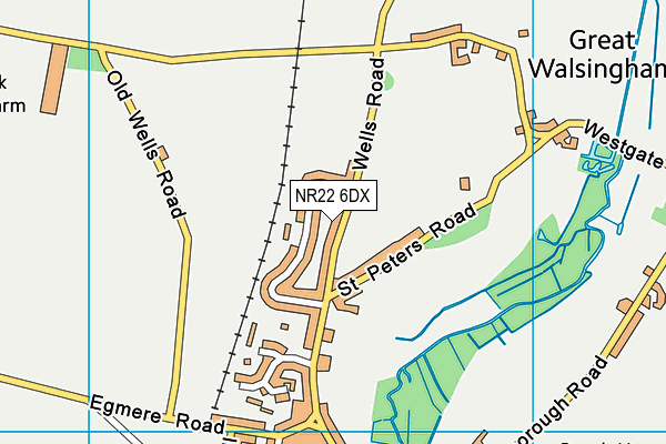 NR22 6DX map - OS VectorMap District (Ordnance Survey)