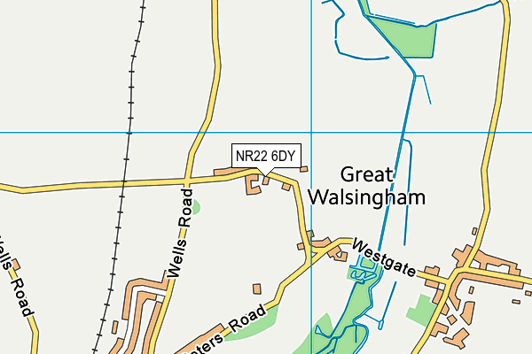 NR22 6DY map - OS VectorMap District (Ordnance Survey)