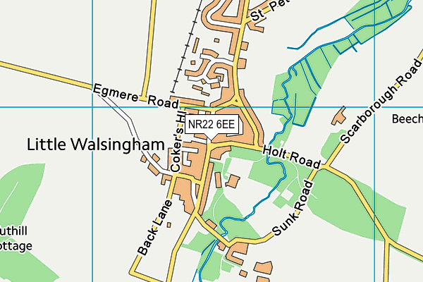 NR22 6EE map - OS VectorMap District (Ordnance Survey)