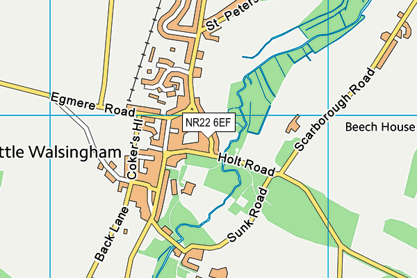NR22 6EF map - OS VectorMap District (Ordnance Survey)