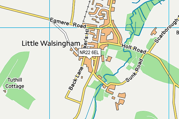 NR22 6EL map - OS VectorMap District (Ordnance Survey)