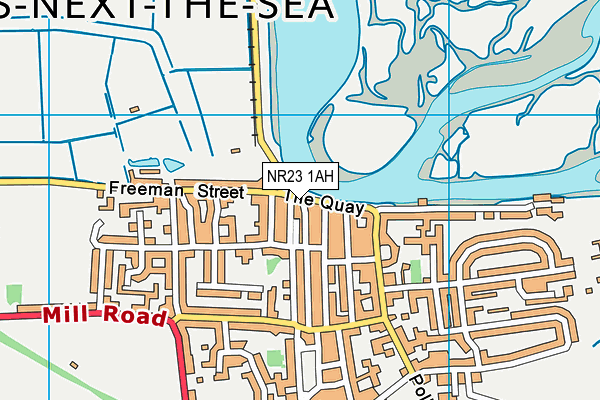 NR23 1AH map - OS VectorMap District (Ordnance Survey)