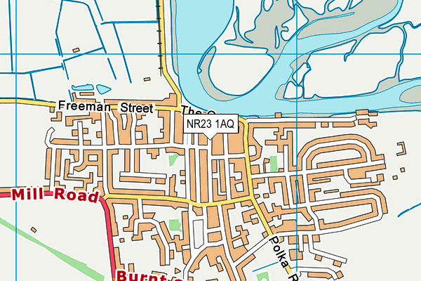 NR23 1AQ map - OS VectorMap District (Ordnance Survey)