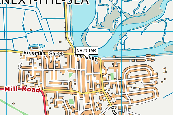 NR23 1AR map - OS VectorMap District (Ordnance Survey)