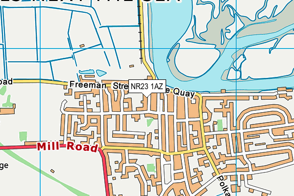 NR23 1AZ map - OS VectorMap District (Ordnance Survey)