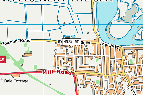 NR23 1BD map - OS VectorMap District (Ordnance Survey)