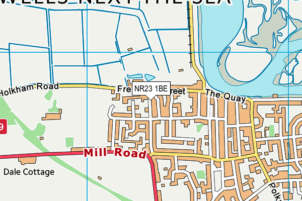 NR23 1BE map - OS VectorMap District (Ordnance Survey)