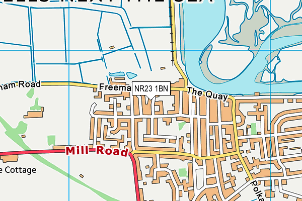 NR23 1BN map - OS VectorMap District (Ordnance Survey)