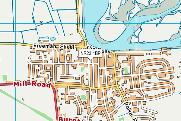 NR23 1BP map - OS VectorMap District (Ordnance Survey)