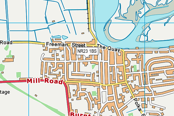 NR23 1BS map - OS VectorMap District (Ordnance Survey)