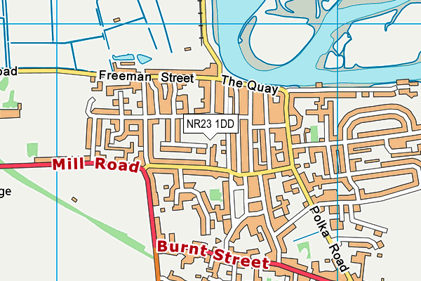 NR23 1DD map - OS VectorMap District (Ordnance Survey)
