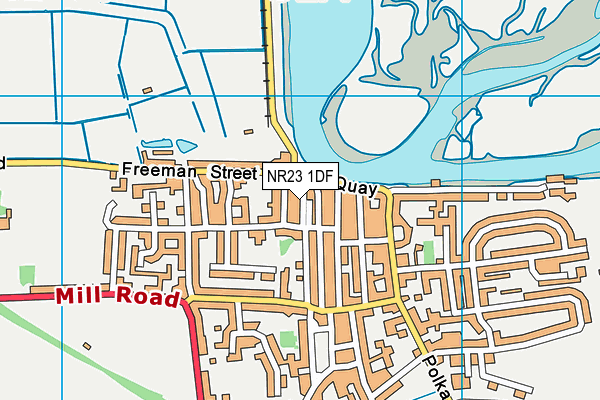 NR23 1DF map - OS VectorMap District (Ordnance Survey)