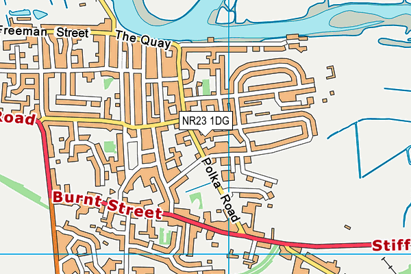 NR23 1DG map - OS VectorMap District (Ordnance Survey)