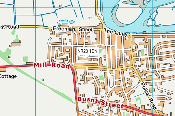 NR23 1DN map - OS VectorMap District (Ordnance Survey)