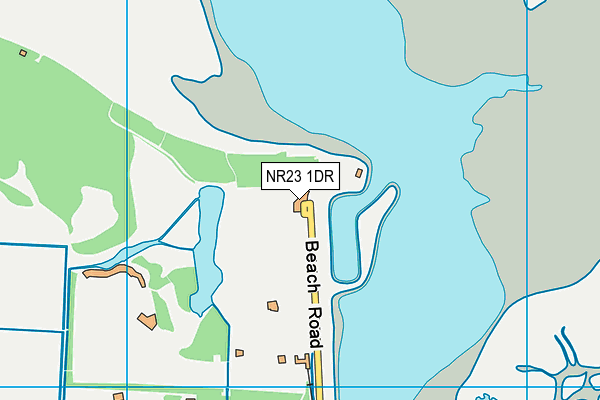 NR23 1DR map - OS VectorMap District (Ordnance Survey)