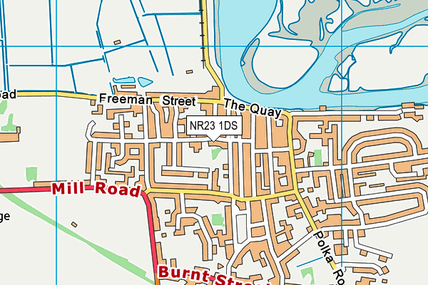 NR23 1DS map - OS VectorMap District (Ordnance Survey)
