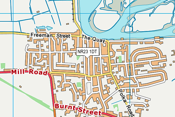 NR23 1DT map - OS VectorMap District (Ordnance Survey)