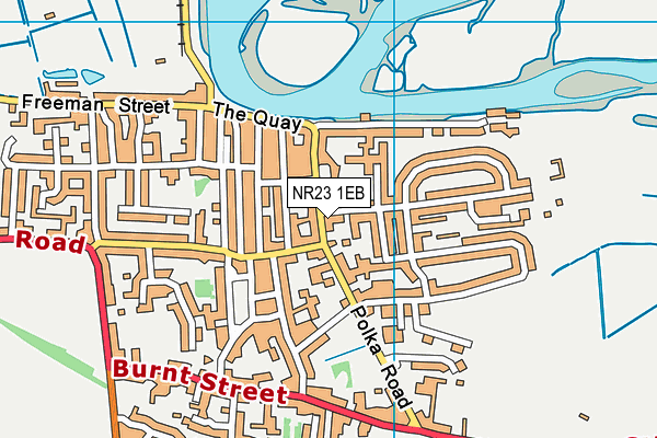 NR23 1EB map - OS VectorMap District (Ordnance Survey)