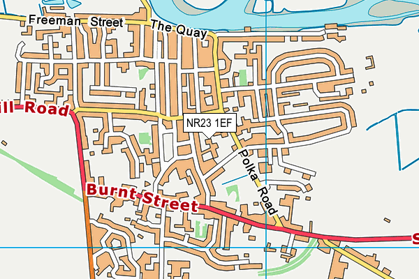 NR23 1EF map - OS VectorMap District (Ordnance Survey)